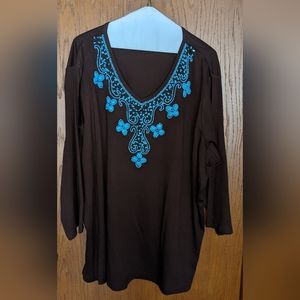 Size 3X‎ Quacker Factory Beaded Top
